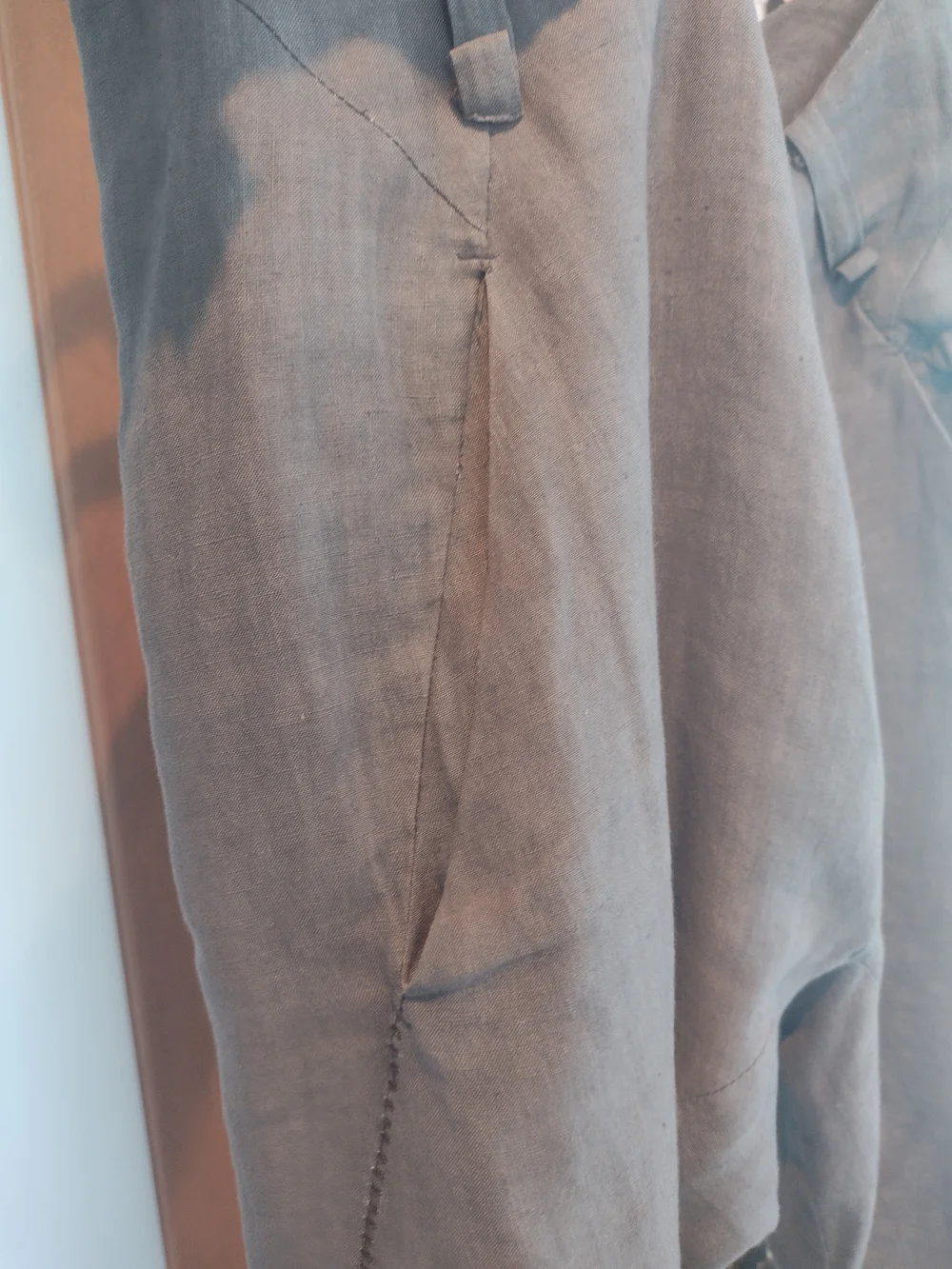 Men's Casual Linen-Blend Pants in Brown